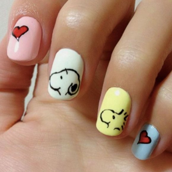 PEANUTS (Snoopy) Fingernail Stickers Manicure Decals - Picture 6 of 7
